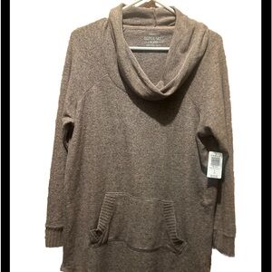 Torrid Brown Cowl Neck Sweater
